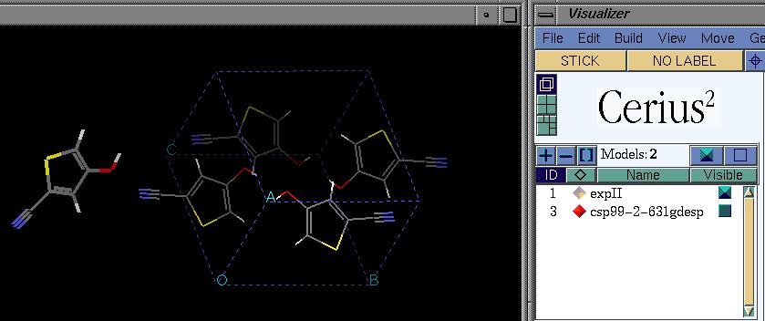 Two structures overlaid